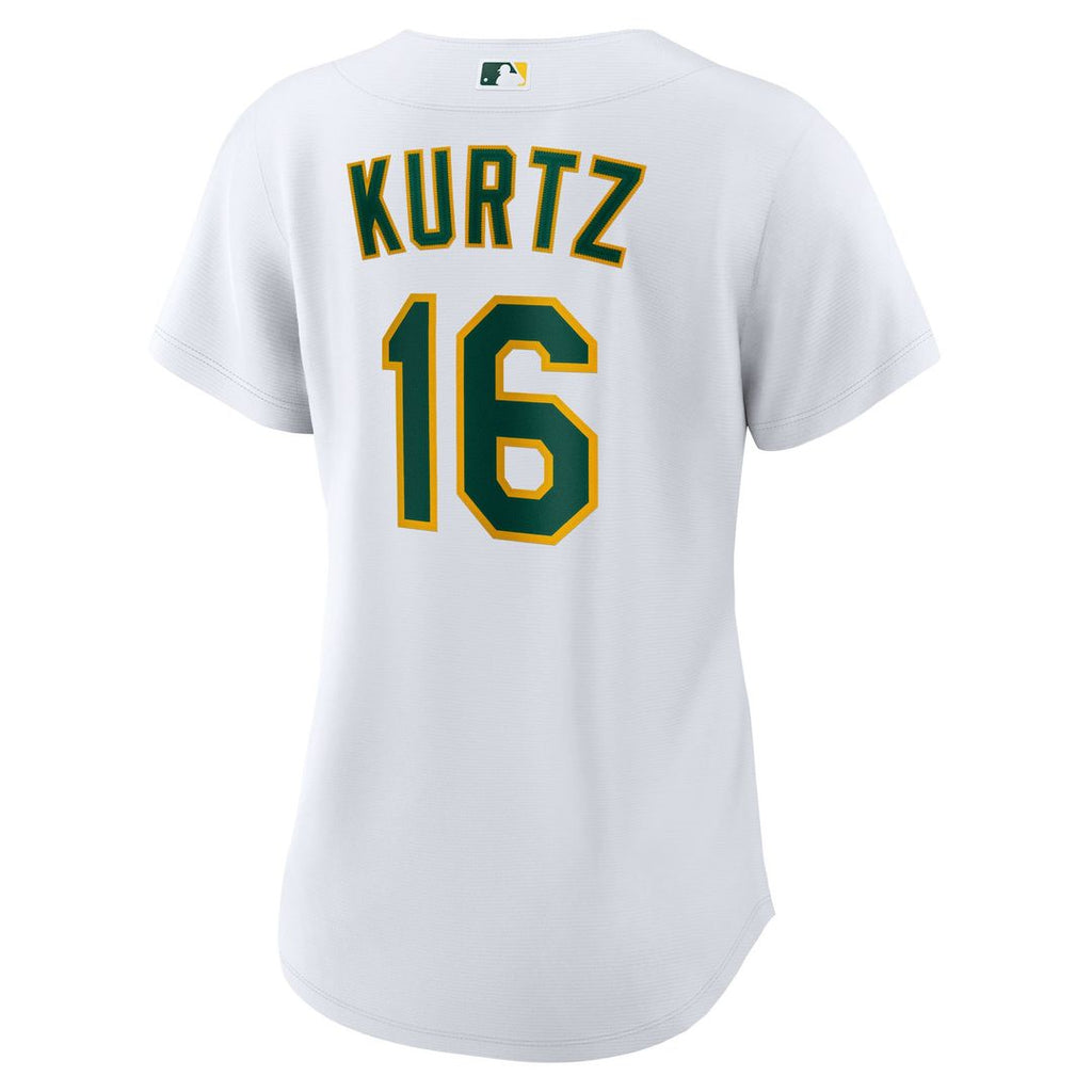 Nick Kurtz Athletics Nike Women's Home Replica Player Jersey - White