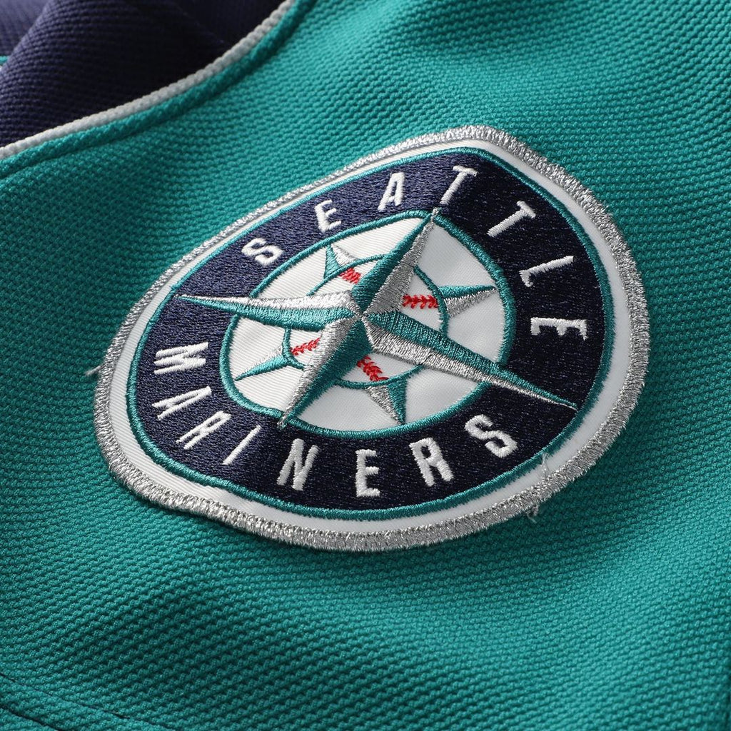 Ichiro Suzuki Seattle Mariners Mitchell & Ness 2006 Cooperstown Mesh Batting Practice Button-Up Jersey - Navy