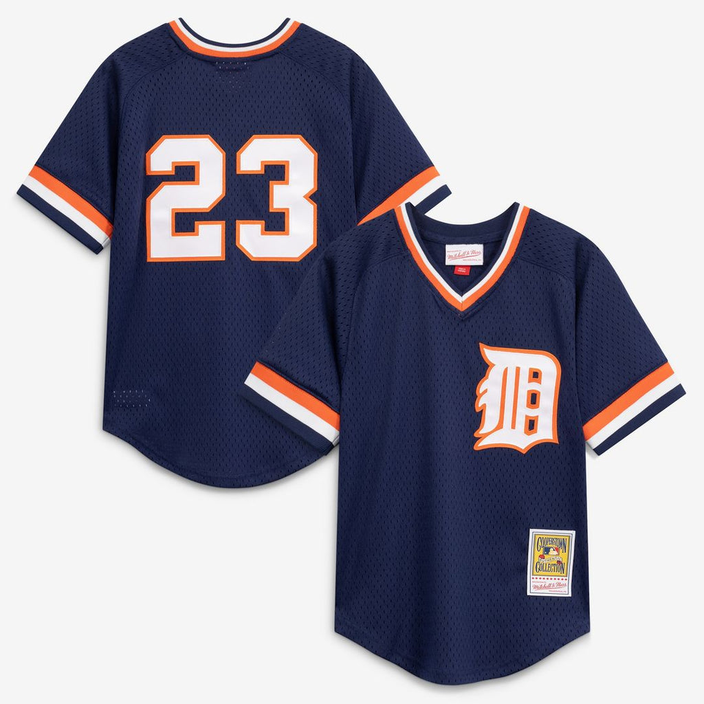 Kirk Gibson Detroit Tigers Mitchell & Ness Youth Cooperstown Collection Mesh Batting Practice Jersey - Navy