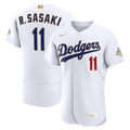 Roki Sasaki Los Angeles Dodgers Nike 2026 Gold Collection Authentic Jersey - White
