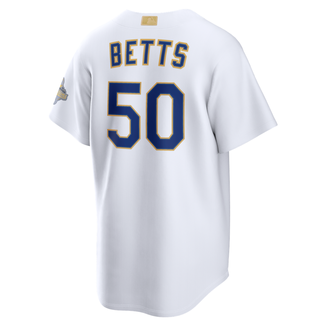 Mookie Betts Los Angeles Dodgers Nike 2026 Gold Collection Stadium Jersey - White