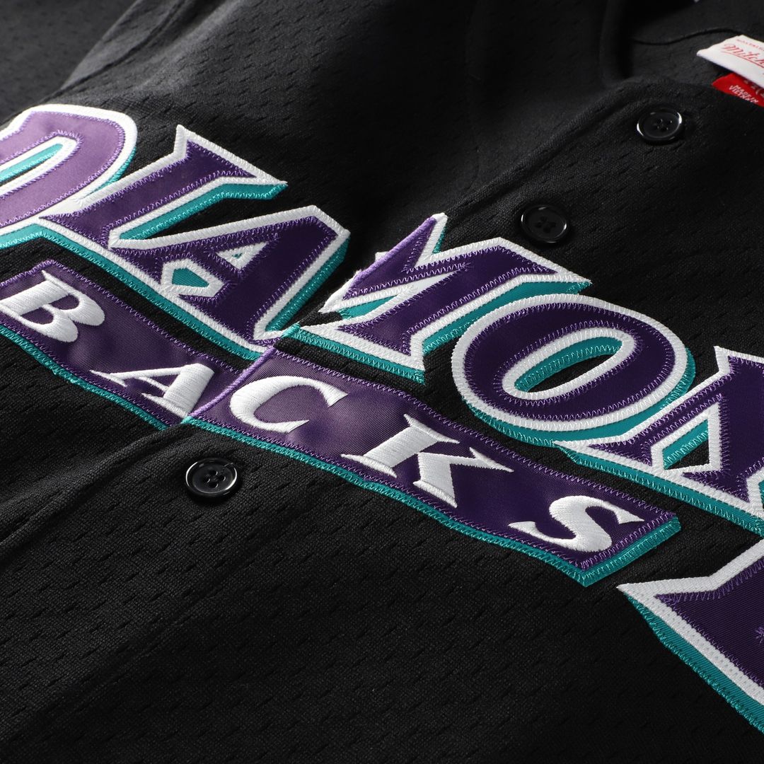 Randy Johnson Arizona Diamondbacks Mitchell & Ness Big & Tall Cooperstown Mesh Batting Practice Jersey - Black