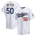 Mookie Betts Los Angeles Dodgers Nike 2026 Gold Collection Stadium Jersey - White