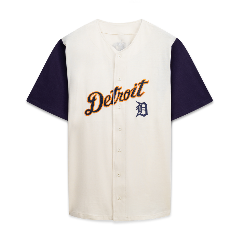 Detroit Tigers Profile Big & Tall Two-Color Fashion Jersey - Cream/Navy