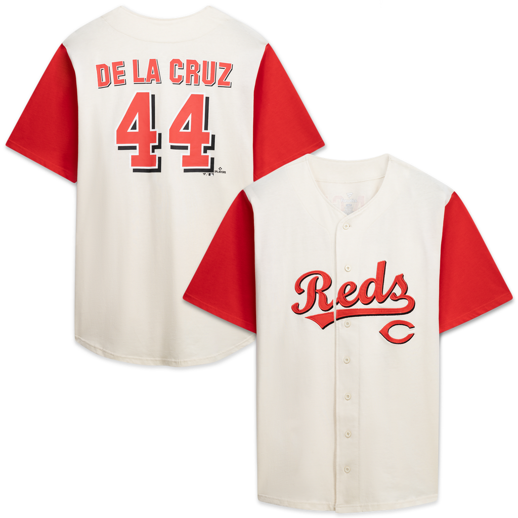 Cincinnati Reds Profile Big & Tall Two-Color Fashion Jersey - Cream/Red