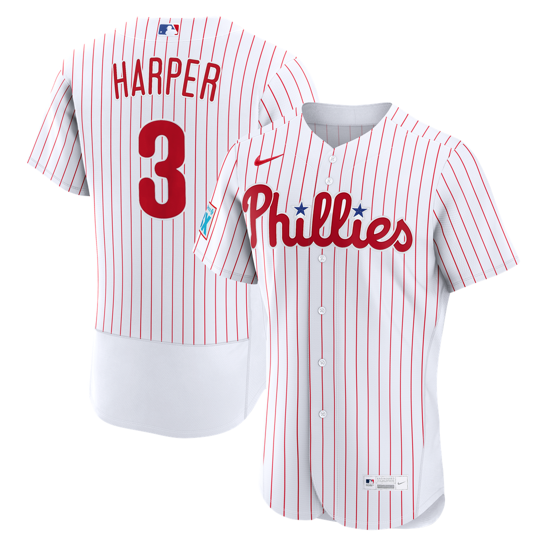 Bryce Harper Philadelphia Phillies Nike Alternate Authentic Sponsor Patch Jersey - Cream