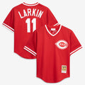 Barry Larkin Cincinnati Reds Mitchell & Ness Authentic Batting Practice Jersey - Red