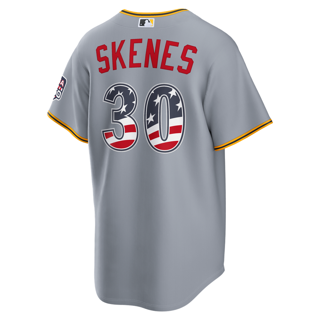 Paul Skenes Pittsburgh Pirates Nike USA 250 Fourth of July Road Stadium Jersey - Gray