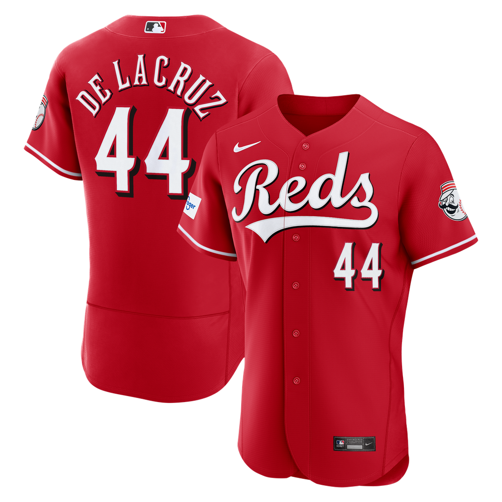 Elly De La Cruz Cincinnati Reds Nike Alternate Authentic Sponsor Patch Jersey - Red