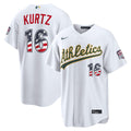 Nick Kurtz Athletics Nike USA 250 Fourth of July Home Stadium Jersey - White