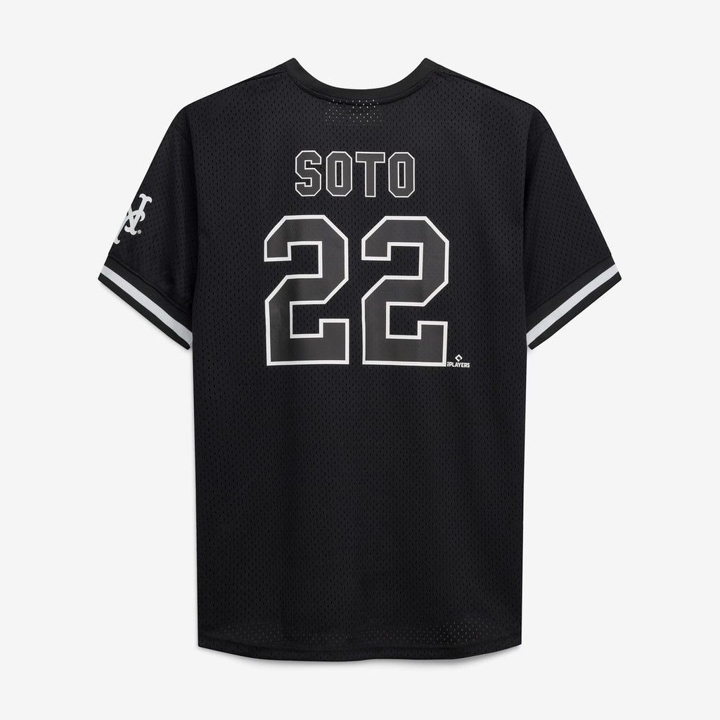Juan Soto New York Mets Fanatics Big & Tall Heavyweight Mesh Jersey - Black/White