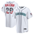 Cal Raleigh Seattle Mariners Nike USA 250 Fourth of July Home Stadium Jersey - White