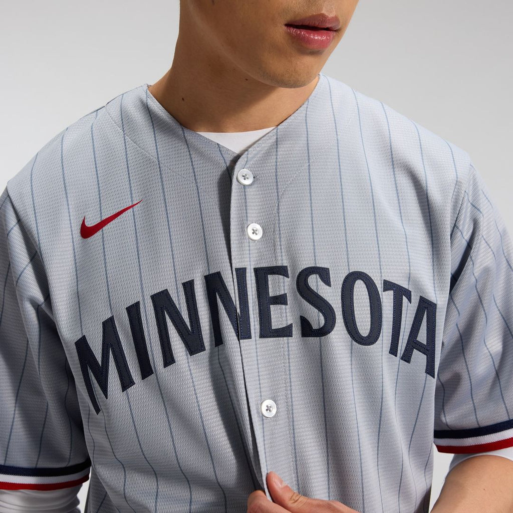 Minnesota Twins Nike Road Replica Team Jersey - Gray