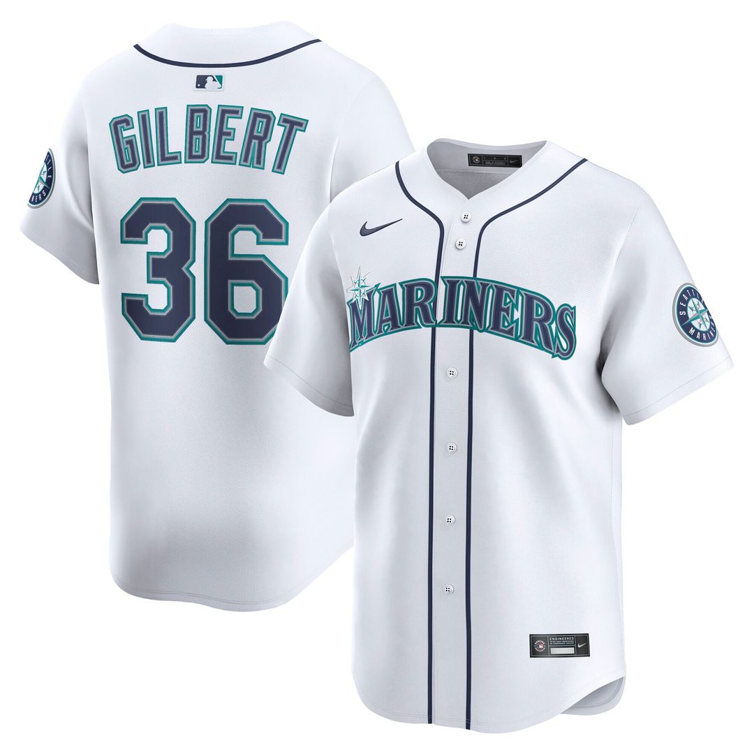 Logan Gilbert Seattle Mariners Nike Home Limited Player Jersey - White
