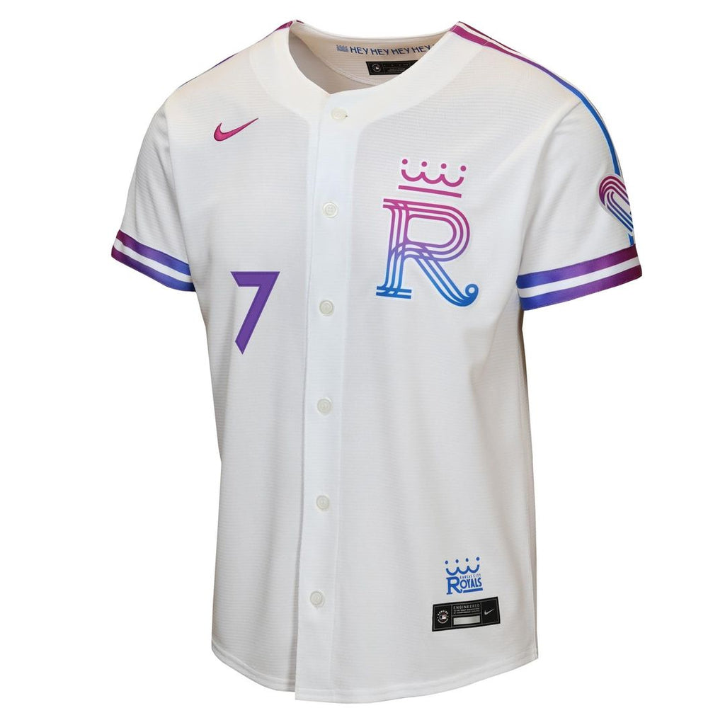 Bobby Witt Jr. Kansas City Royals Nike Youth 2026 City Connect Stadium Jersey - White