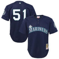 Ichiro Suzuki Seattle Mariners Mitchell & Ness Youth Cooperstown Collection Mesh Batting Practice Jersey - Navy