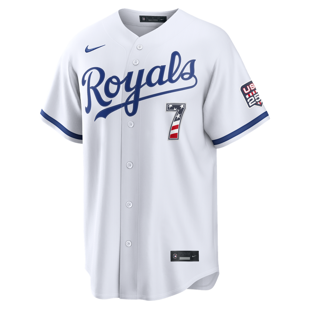 Bobby Witt Jr. Kansas City Royals Nike USA 250 Fourth of July Home Stadium Jersey - White