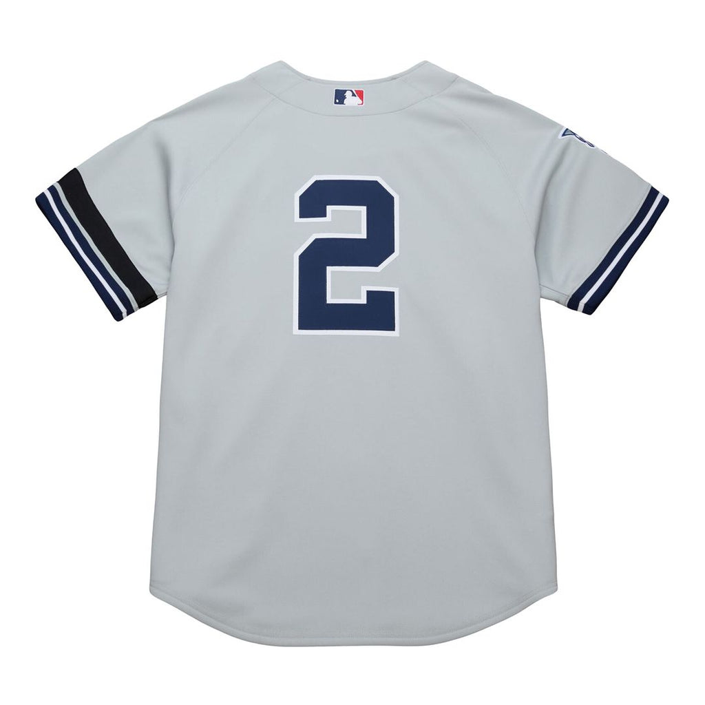 Derek Jeter New York Yankees Mitchell & Ness Cooperstown Collection 2000 World Series Authentic Jersey - Gray
