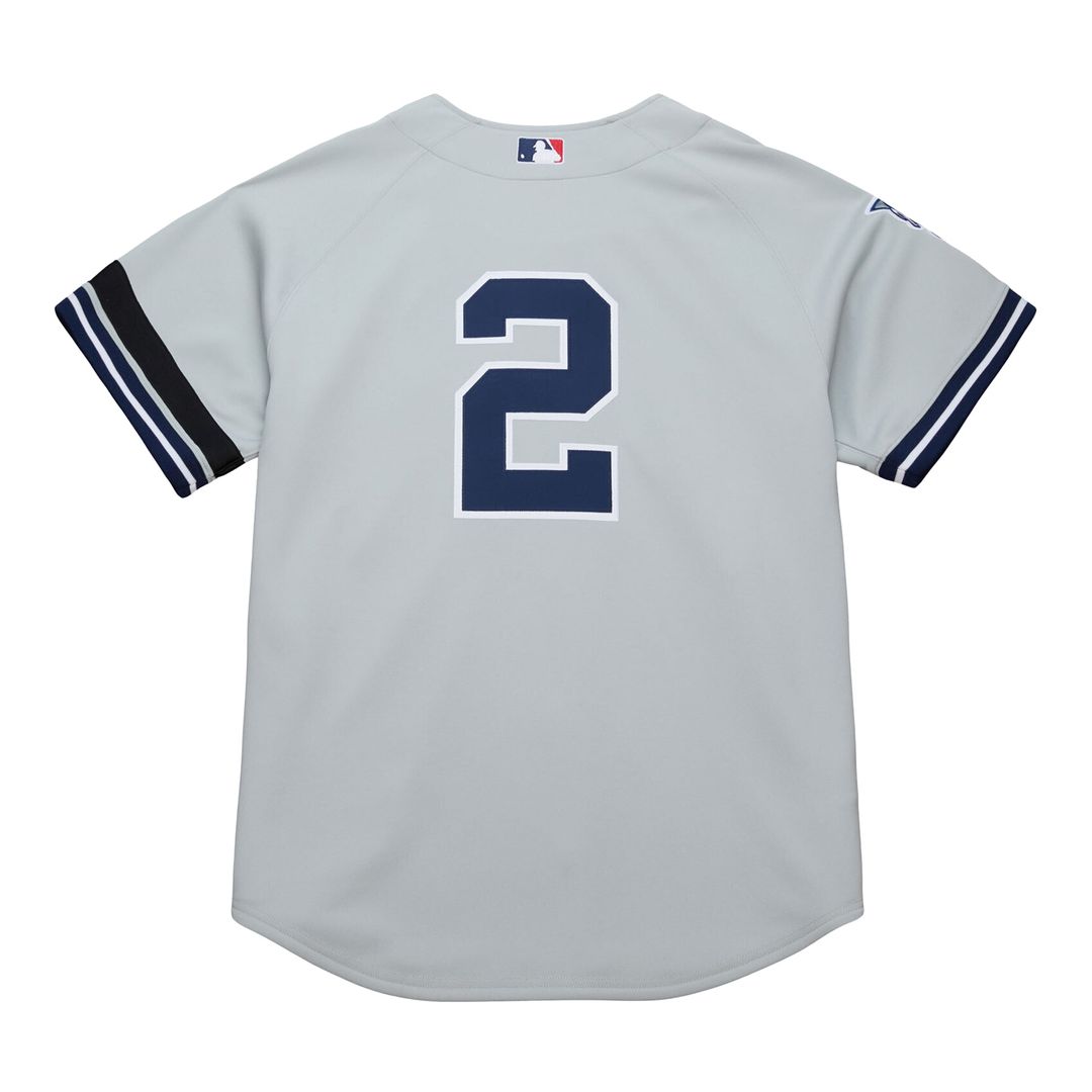 Derek Jeter New York Yankees Mitchell & Ness Cooperstown Collection 2000 World Series Authentic Jersey - Gray