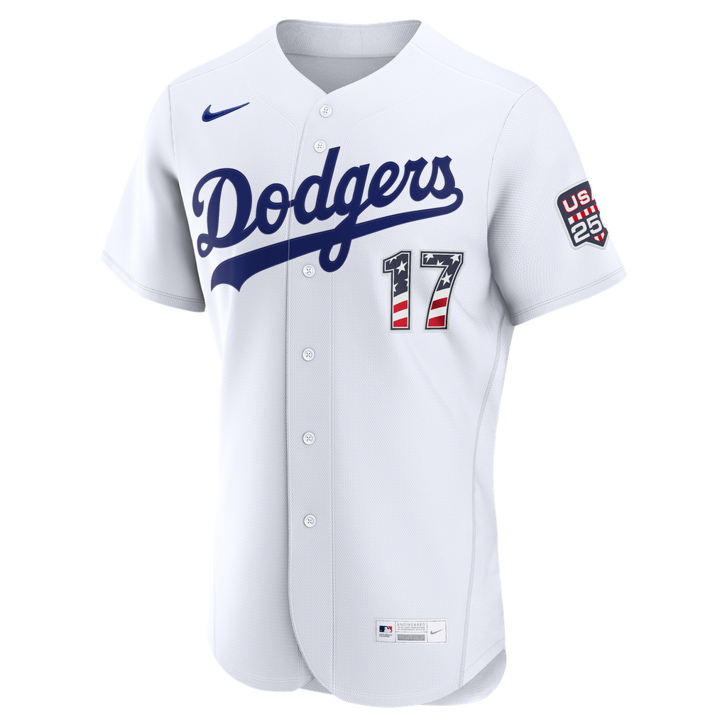 Shohei Ohtani Los Angeles Dodgers Nike USA 250 Fourth of July Home Authentic Jersey - White