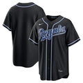 Kansas City Royals Nike Fashion Replica Black Out Jersey