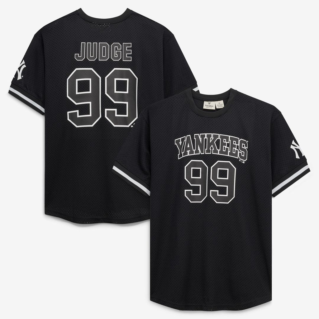 Aaron Judge New York Yankees Fanatics Big & Tall Heavyweight Mesh Jersey - Black/White