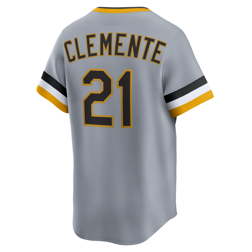 Roberto Clemente Pittsburgh Pirates Nike Throwback Cooperstown Collection Limited Jersey - Gray