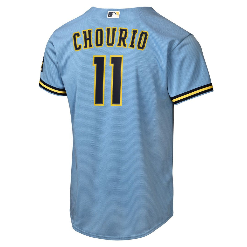 Jackson Chourio Milwaukee Brewers Nike Youth Home Stadium Jersey - Cream