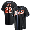 Juan Soto New York Mets Nike Fashion Replica Black Out Jersey