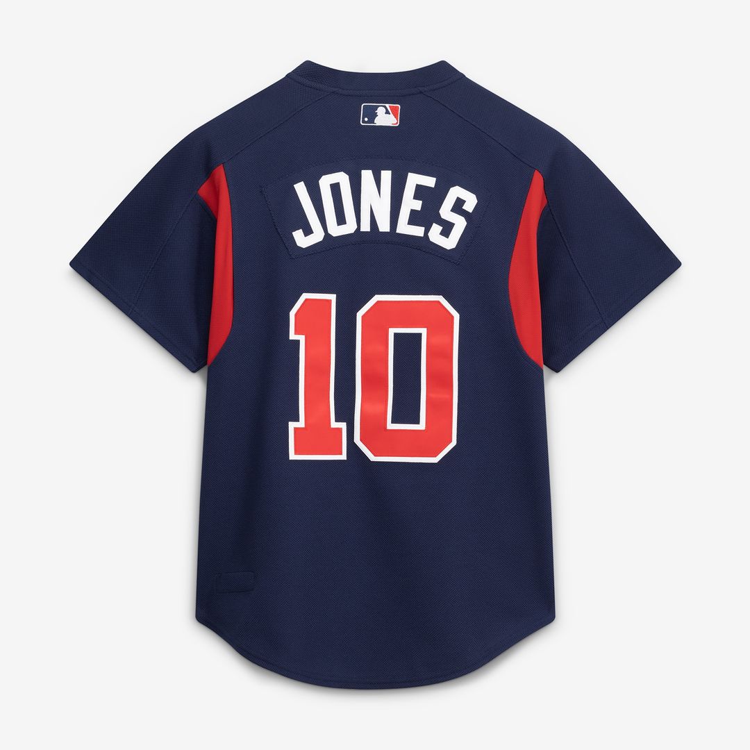 Chipper Jones Atlanta Braves Mitchell & Ness Authentic Batting Practice Jersey - Navy