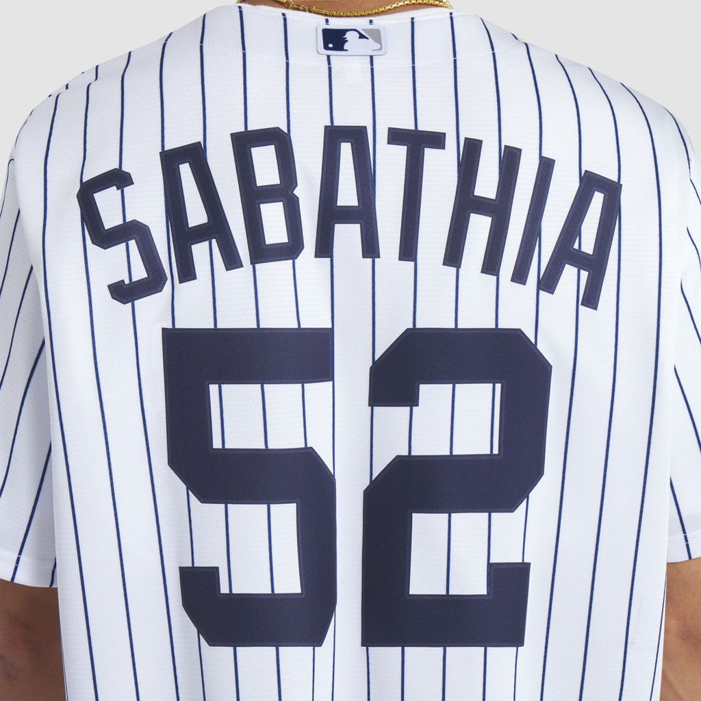 CC Sabathia New York Yankees Nike 2025 Baseball Hall of Fame Name & Number Retired Replica Jersey - White