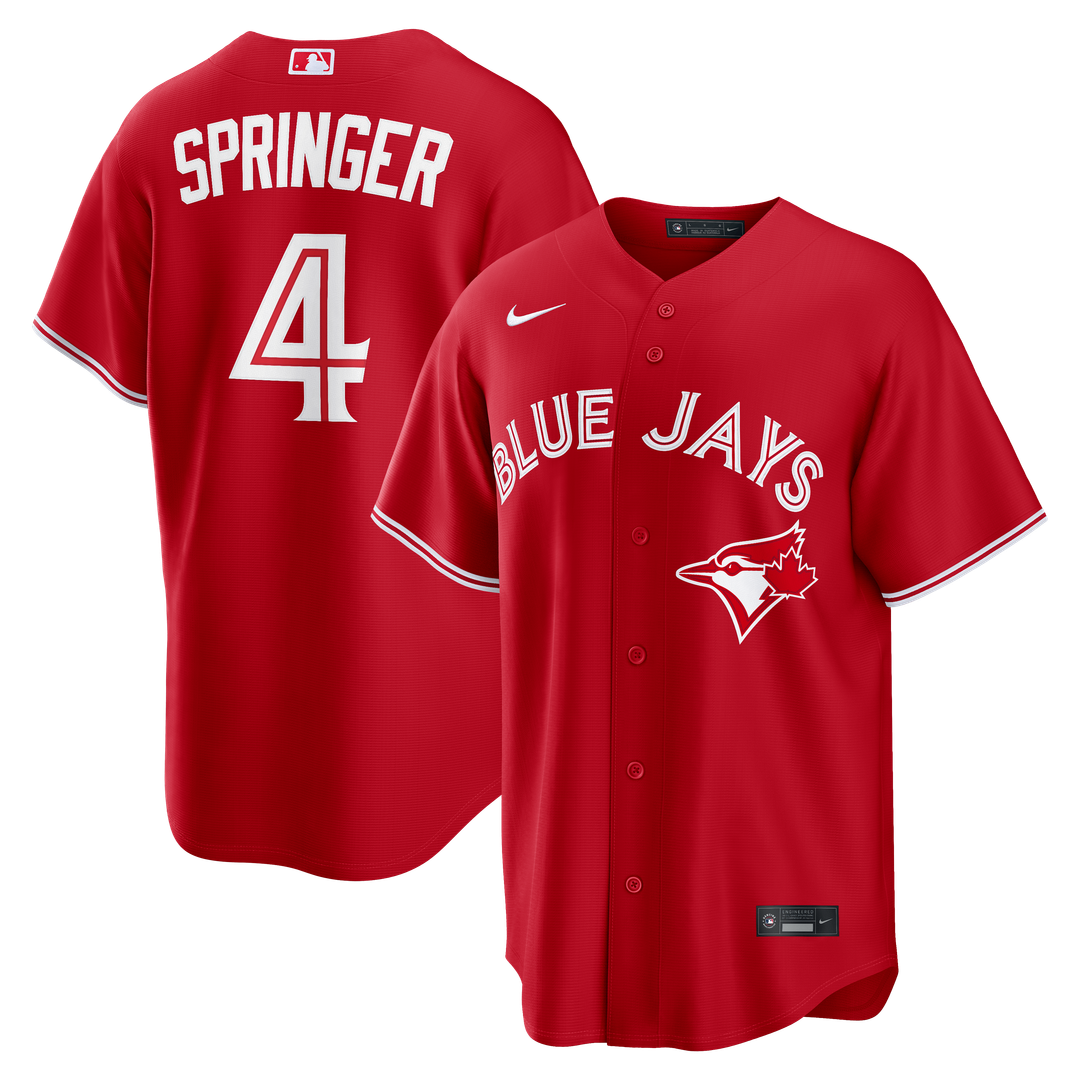 George Springer Toronto Blue Jays Nike Canada Day Replica Jersey - Red