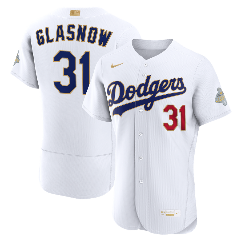 Tyler Glasnow Los Angeles Dodgers Nike 2026 Gold Collection Authentic Jersey - White