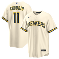 Jackson Chourio Milwaukee Brewers Nike Home Replica Jersey - Cream
