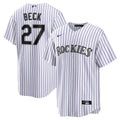 Jordan Beck Colorado Rockies Nike Home Replica Jersey - White