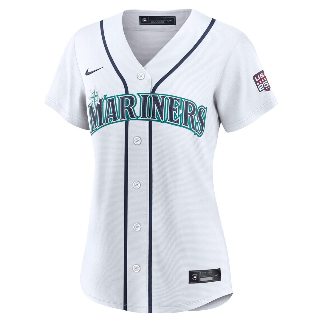 Josh Naylor Seattle Mariners Nike Women's USA 250 Fourth of July Home Stadium Jersey - White