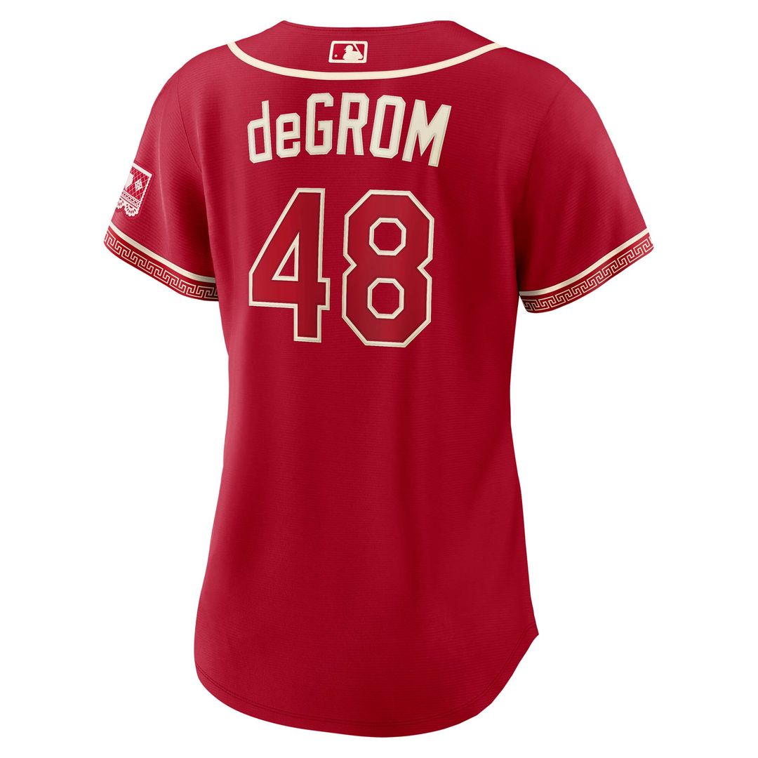 Jacob deGrom Texas Rangers Nike Women's 2026 City Connect Stadium Jersey - Red