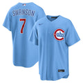 Dansby Swanson Chicago Cubs Nike Alternate Replica Jersey - Light Blue