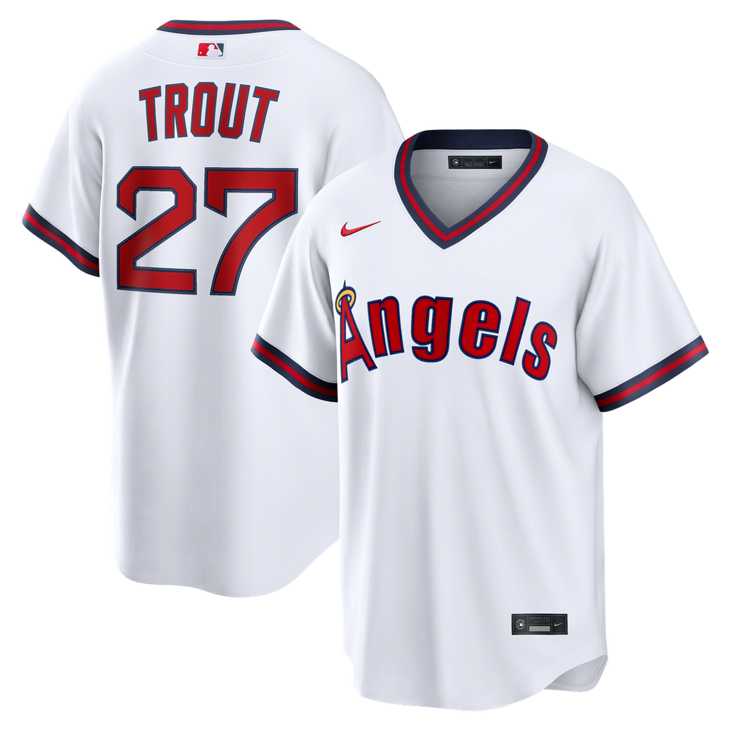 Mike Trout Los Angeles Angels Nike Road Replica Jersey - Gray
