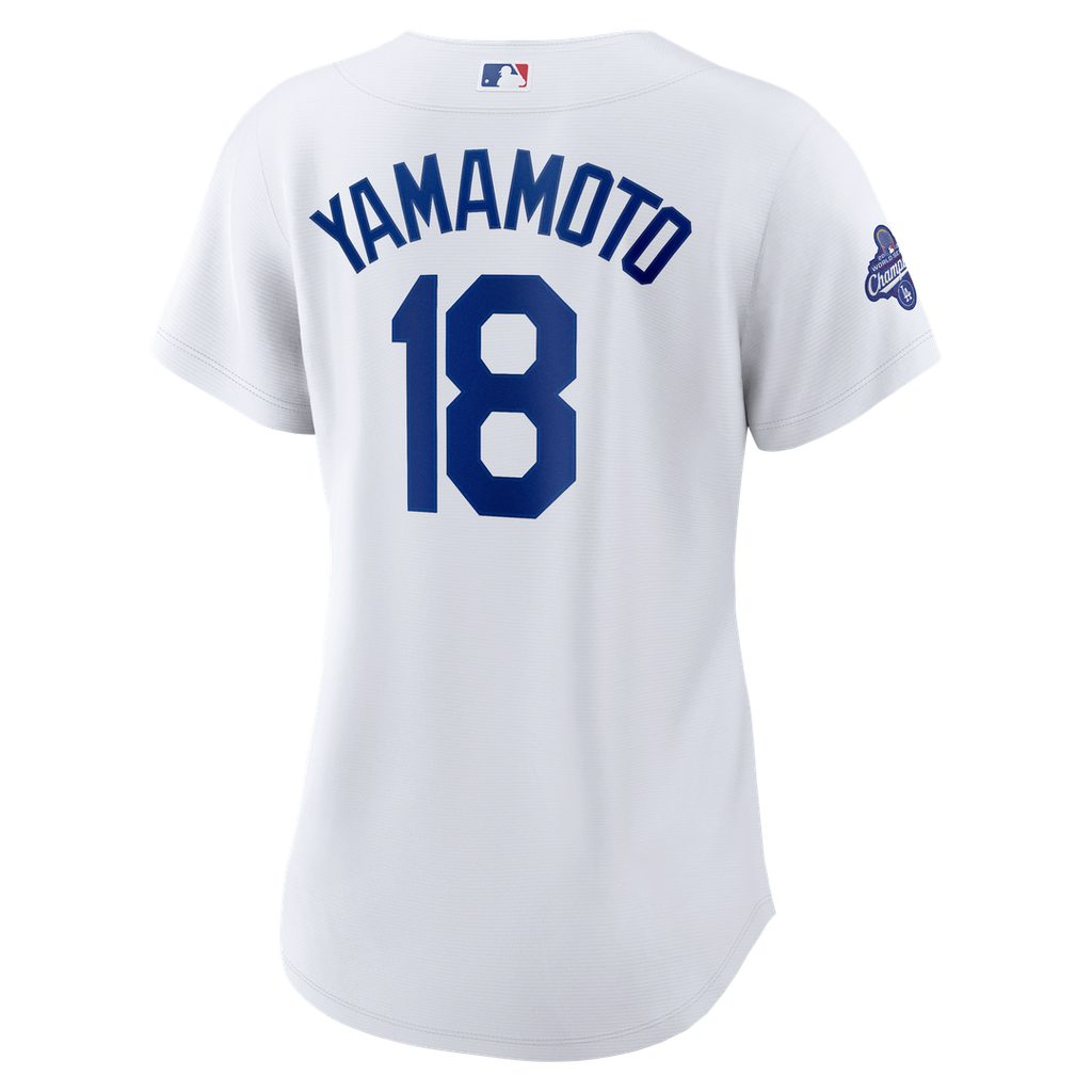 Yoshinobu Yamamoto Los Angeles Dodgers Nike Women's 2025 World Series Champions Home Replica Jersey - White