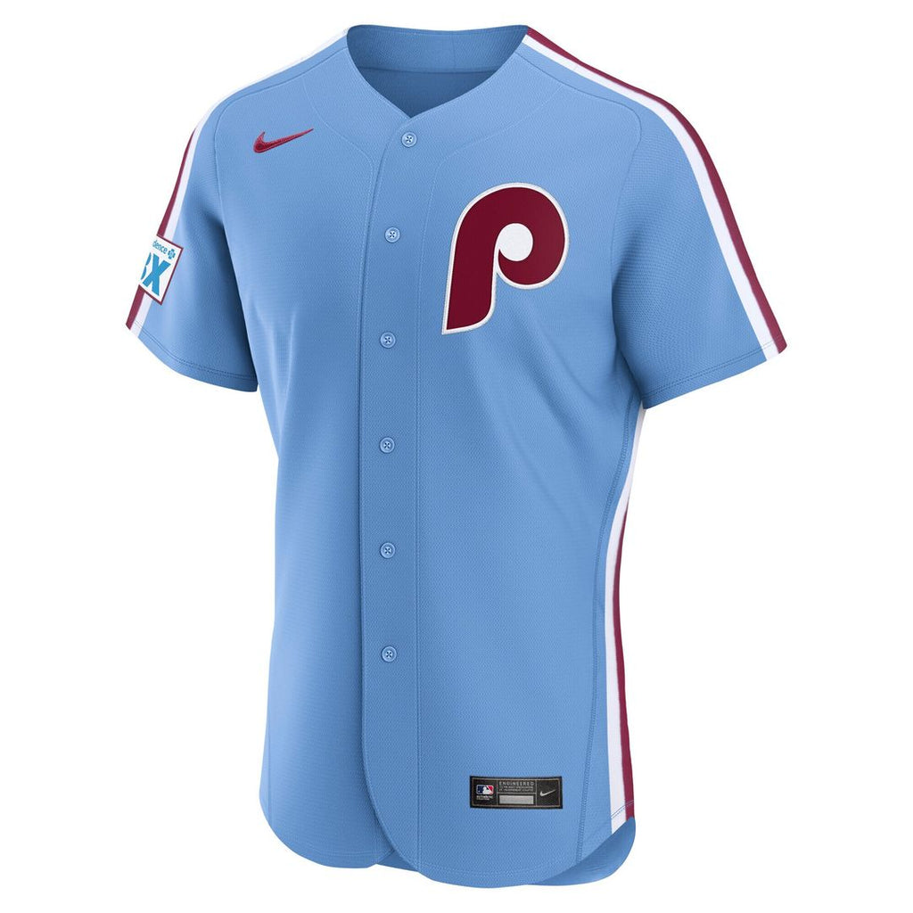 Philadelphia Phillies Nike Home Sponsor Patch Authentic Jersey - White