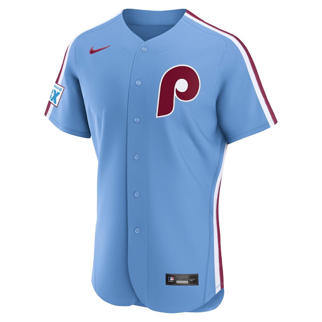 Philadelphia Phillies Nike Home Sponsor Patch Authentic Jersey - White