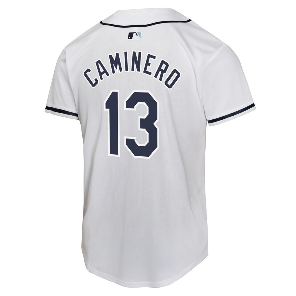 Junior Caminero Tampa Bay Rays Nike Youth Home Player Game Jersey - White