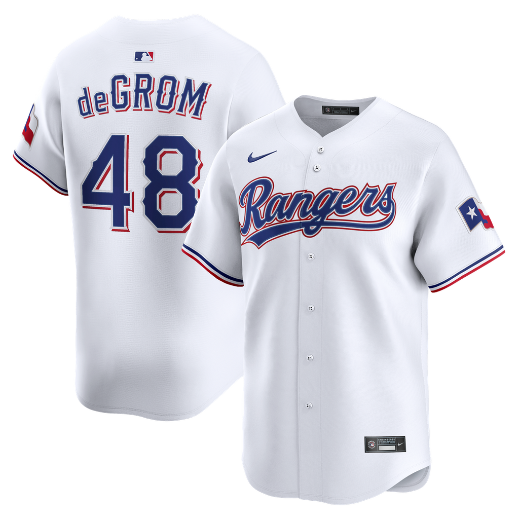 Jacob deGrom Texas Rangers Nike Home Limited Jersey - White
