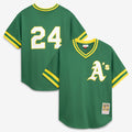Rickey Henderson Athletics Mitchell & Ness Authentic Batting Practice Jersey - Green