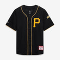 Pittsburgh Pirates Stitches Team Color Full-Button Fashion Jersey - Black