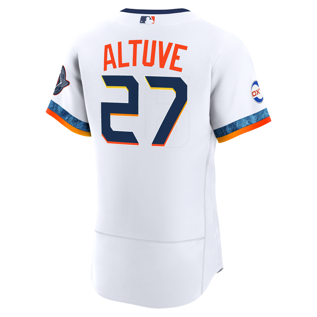 Jose Altuve Houston Astros Nike City Connect Authentic Sponsor Patch Jersey - White