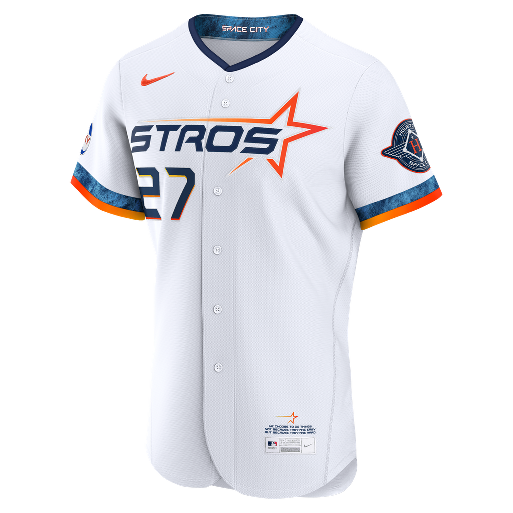 Jose Altuve Houston Astros Nike City Connect Authentic Sponsor Patch Jersey - White