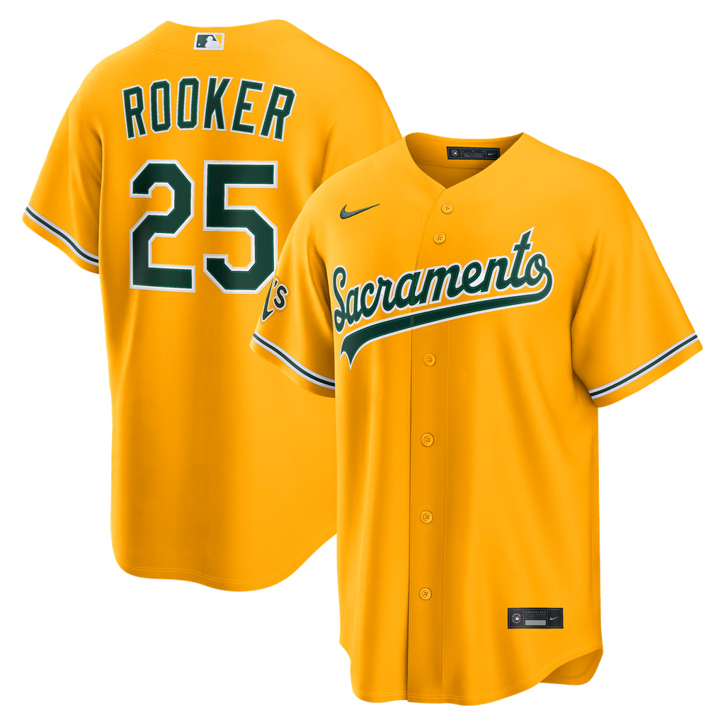 Brent Rooker Athletics Nike Alternate Stadium Jersey - Gold