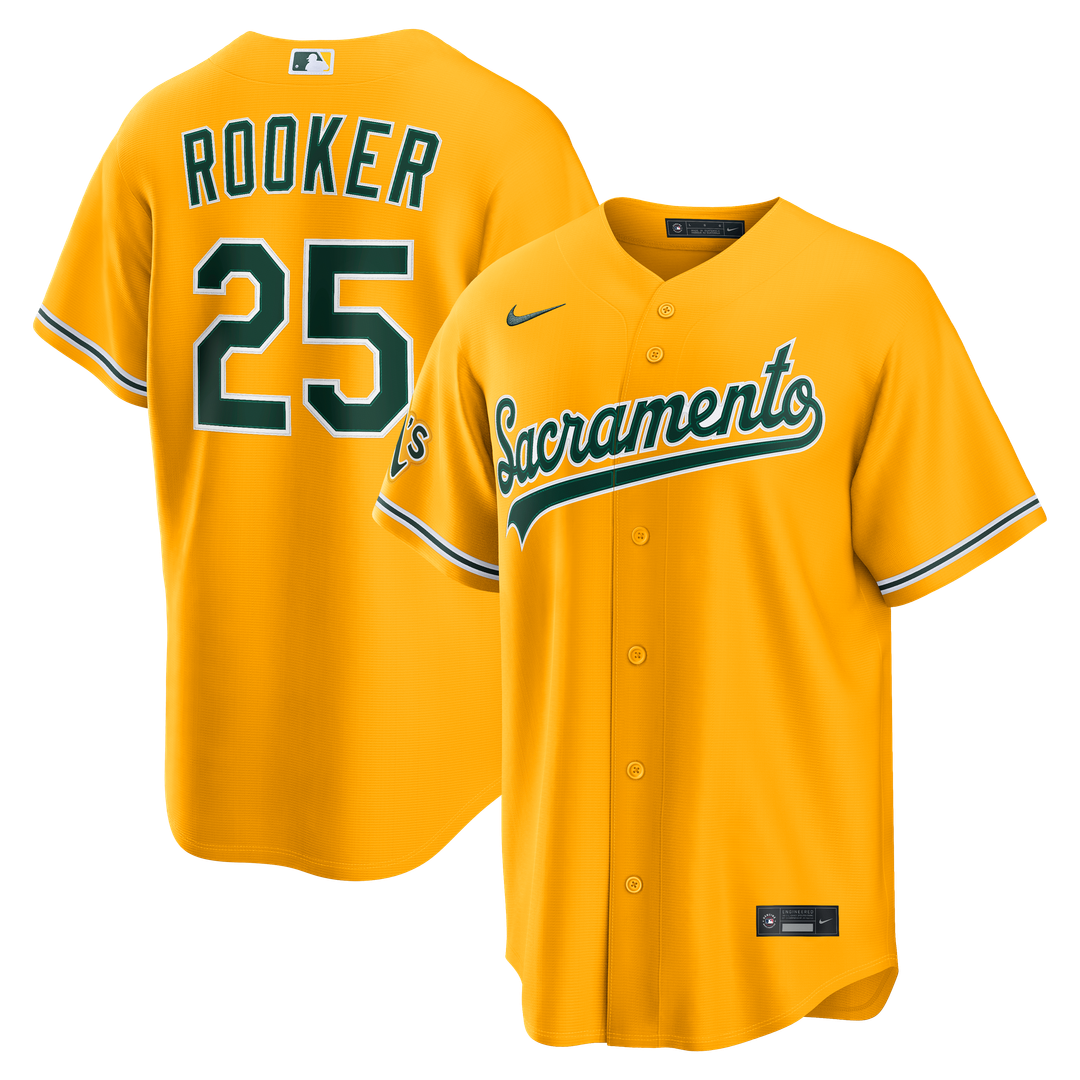 Brent Rooker Athletics Nike Alternate Stadium Jersey - Gold
